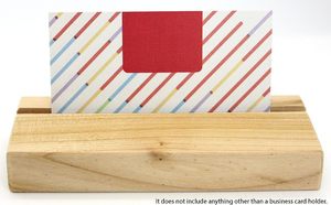 Titular de la tarjeta de visita de madera respetuoso con el medio ambiente soporte de exhibición de escritorio caja de madera Oficina nombre placa organizador Natural (mediano) - Product Image 2