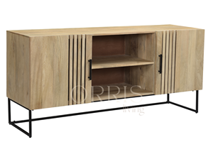 Meuble TV et unité de rangement au design moderne et durable avec base en métal pour appartement et villa, salon et chambre à coucher - Product Image 5
