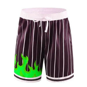 2025 Short de basket-ball avec logo personnalisé Short d'entraînement en maille de polyester respirant de grande taille à séchage rapide avec techniques imprimées - Product Image 1