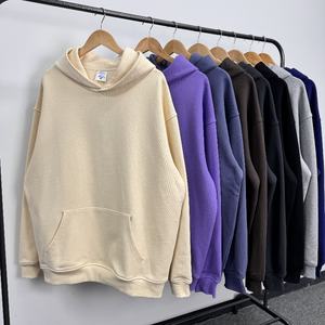 Personalizado 500gsm pesado sudadera de algodón de gran tamaño Vintage hombres ropa de calle fabricante francés Terry Sudadera con capucha bolsillo - Product Image 1