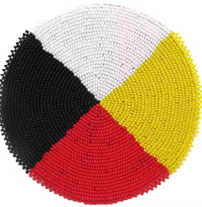 Posavasos con cuentas bebidas tapas de té tazas posavasos con cuentas de vidrio forma redonda 5 pulgadas posavasos de colores de diseño múltiple aleatorio - Product Image 1