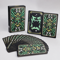 Jeu de cartes personnalisé écologique avec bordure estampillée à chaud, boîte de rangement imprimée sur mesure pour événements et cadeaux de mariage de luxe