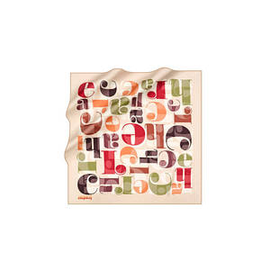 Colorful 90x90 Cacharel Polyester Twill <b>Square</b> <b>Scarf</b> - Product Image 1
