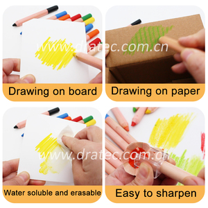 Crayons de couleur 3 en 1 de grande taille en bois FSC Dratec, 12 crayons de cire colorés en bois, ensemble de 12 couleurs pour enfants - Product Image 5