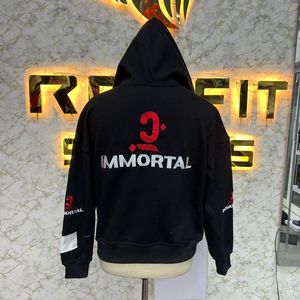 เสื้อฮู้ดซิป Rexfit Sports 2026 รุ่น Best Voice สีดำ พิมพ์ลายตัวอักษรประดับเพชร สไตล์สตรีทแวร์ ทรงปกติ ผ้าถักโพลีเอสเตอร์ สำหรับฤดูใบไม้ร่วง - Product Image 6