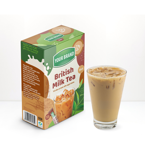 Vente en gros au prix d'usine de poudre de thé au lait instantané saveur personnalisée thé autres aliments et boissons boîte de thé Boba en poudre - Product Image 1