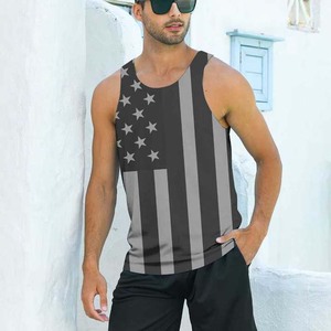 100% algodón poliéster sublimación personalizada impresa ropa de hombre de talla grande camisetas sin mangas camisas cuello redondo transpirable - Product Image 3