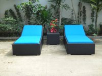 Chaises longues doubles en rotin pour jardin, mobilier de jardin moderne, imperméable, pour salle à manger, piscine, hôtel, plage, salon, extérieur