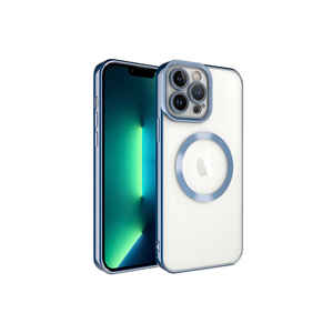 Coque en silicone liquide Netzy SAFA Setro Edition Premium pour iPhone 13 Pro Max avec placage PC, compatible avec la charge sans fil MagSafe - Product Image 1