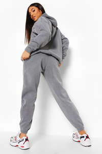 Oversize <b>Drop</b> Shoulder <b>Acid</b> Wash Tracksuit Casual Heavyweight Long Sleeve Sweatshirts and Sweatpants - Product Image 2