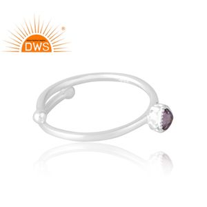 Anillo de piedras preciosas de amatista Rosa Natural de Plata de Ley 925 más vendido, joyería personalizada para mujer, regalo para ella - Product Image 4