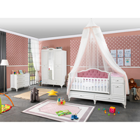 Handgefertigtes Modernes Multifunktionales Zwillingsbabybett für Jungen Mädchen Kindermöbel Anpassbare Farbe Hotelnutzung Neues Design 2023