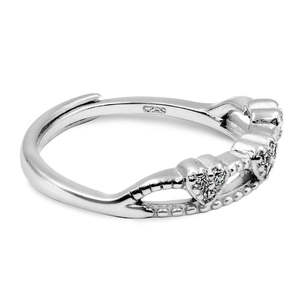 NOVAMART Fine Romantic Eternity <b>Silver</b> <b>Ring</b> with Free Size & <b>Adjustable</b> Opening by Zarkan Wholesale Export - Product Image 4