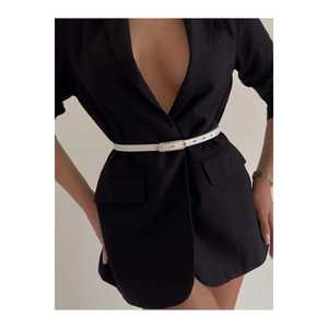 เข็มขัดหนังแท้สำหรับผู้หญิง หัวเข็มขัดกว้าง ดีไซน์บางเพื่อความกระชับสบาย - Product Image 2