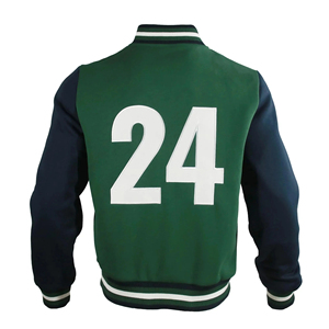 Veste universitaire pour homme, vert marine, couleur unie, fermeture à boutons, col rabattu, vêtement décontracté pour l'automne, coupe classique - Product Image 2