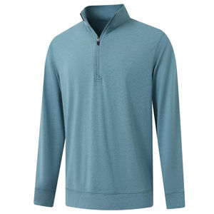 Customized <b>Men's</b> High Quality Custom Cotton <b>Zip</b> Half <b>Zip</b> Cotton Blended Pullover <b>Quarter</b> Fashion Stand Collar Sweatshirts - Product Image 1