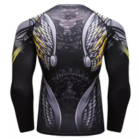 Ensemble de rashguard et de collants de compression pour hommes de qualité supérieure, très vendu, BJJ MMA, imprimé personnalisé, manches longues pour femmes