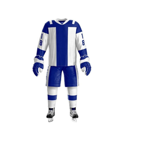 Camiseta de hockey personalizable para equipos, uniforme de equipo de hockey sobre hielo personalizado para hombres al por mayor, dobladillo elástico por sublimación ajustado/Regular - Product Image 2