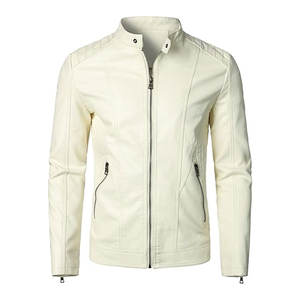 Veste en cuir pour hommes ou printemps automne style moto cuir naturel coupe ajustée vestes en cuir personnalisées pour hommes - Product Image 1