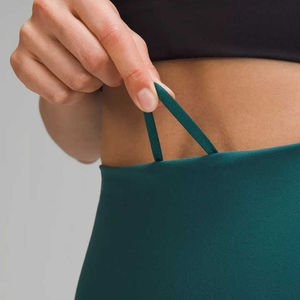 Legging de sport pour femme sur mesure, couleur unie, respirant, séchage rapide, antidérapant, décontracté, taille mi-haute, tricoté, pour l'été - Product Image 5