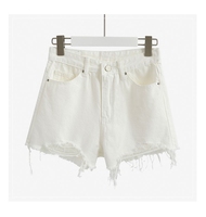 Nouveauté : Short en jean femme taille haute, respirant, délavé, écologique, extensible, décontracté, 140g, motif floral, séchage rapide, collection 2022