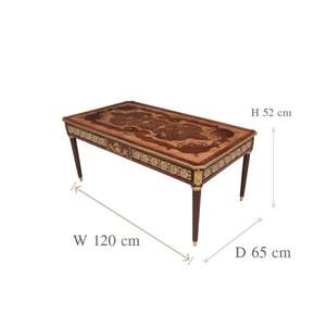 Elegante Juego de Mesa Clásico con Incrustaciones de Madera - Product Image 5