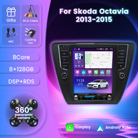 MEKEDE-Reproductor de audio para coche, sistema de radio con Android TS, WIFI, 4G, DVR, DSP, TMPS, para Skoda Octavia 2013-2015