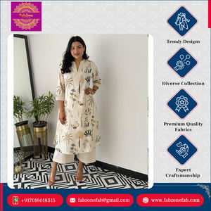 Qualité exceptionnelle femmes à la mode Occasion spéciale broderie traditionnelle coupe régulière Poly rayonne Kurti Palazzo ensemble fait - Product Image 2