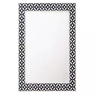 Espejo de pared con incrustaciones de hueso de lujo decorativo de la India a precio mayorista por artesanía creciente - Product Image 3