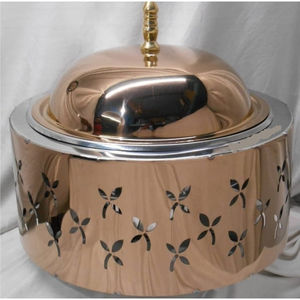 Restaurante redondo al por mayor patrón de metal platos de frotamiento platos de olla caliente para el calentador de buffet con temática de Ramadán por Indian Metal World - Product Image 4