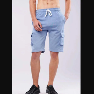 Shorts de bain décontractés pour hommes de haute qualité, 100 % coton, avec logo sur le devant, poches, taille mi-haute élastique, respirants, personnalisables - Product Image 5