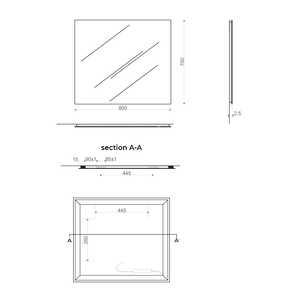 กระจกห้องน้ำ LED ดีไซน์อิตาลี Koricini Retroilluminato ขนาด 80x70 ซม. กระจก LED Retroilluminato สุดหรูสไตล์อิตาลี - Product Image 6