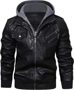 Otoño moda Biker Vintage cálido chaqueta de cuero abrigo hombres 2021 primavera Casual Motor empalmado chaqueta de cuero abrigo hombres al por mayor - Product Image 1
