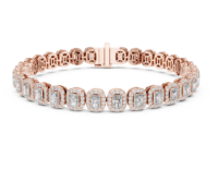 Pulsera de Tenis Clásica Unisex para Niños de 5 CT de la Mejor Calidad, Oro Sólido de 10K/14K/18K/22K con Diamantes Brillantes Cultivados en Laboratorio
