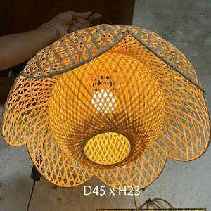 Handcrafted Rattan Lantern - Eco-Friendly Natural <b>Light</b> Fixture - Product Image 6