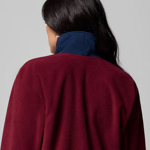 Sudadera de Forro Polar para Mujer, Uso Casual y al Aire Libre, Diseño de Bloques de Color con Logotipo Personalizado, Diseño de Cuello Alto con Cierre de Cremallera de un Cuarto, Moderno - Product Image 5