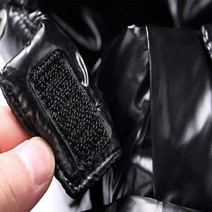 Chaqueta acolchada con revestimiento brillante con capucha invierno acolchado impermeable a prueba de viento transpirable aislado cálido logotipo personalizado Puff impresión - Product Image 4