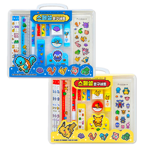 Ensemble de papeterie Pokémon coréen, design aléatoire, fournitures scolaires pour enfants, crayon, gomme, taille-crayon, cadeau pour étudiants, vente en gros - Product Image 1
