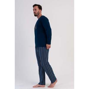 Conjunto de Pijama para Hombre CEPLI ERKEK P.SUPREM con Cuello Redondo y Manga Larga - Azul Marino - Azul Marino - Product Image 4