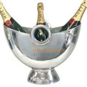 Cubo de botella de champán de vino de gran tamaño martillado superventas forma personalizada mesa de latón macizo cubo de hielo de Metal decorativo - Product Image 6