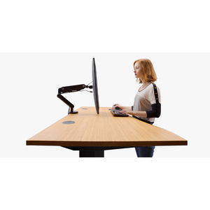 Bureau d'ordinateur moderne minimaliste en acier et bois SMARTDESK BAMBOO PRO, mobilier de bureau pour espace de travail, chambre ou école - Product Image 6