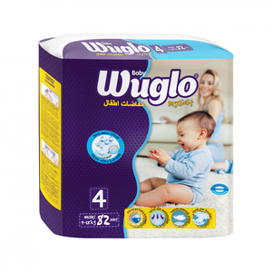 WUGLO Couches-culottes jetables pour bébé, super absorbantes, à surface sèche, imprimées, en pâte fluff, respirantes, taille M L XL, avec protection 3D anti-fuites, Japon - Product Image 4