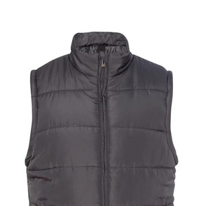 Nouvelle arrivée Veste sans manches d'hiver pour homme avec col montant Poche zippée Gilet matelassé personnalisé avec logo Option taille plus - Product Image 5