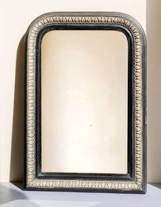 Louis Philippe <b>Mirror</b>, Antique French Arch <b>Mirror</b>, Farmhouse <b>Mirror</b>, Old Rustic Mantle <b>Mirror</b>, Half <b>Round</b> Wall <b>Mirror</b> - Product Image 1