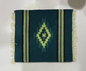 Bolso de mano de estilo bohemio de cuero genuino de alta calidad, manta de sillín negra de lana 100%, patrón geométrico, borla, proveedor superior directo - Product Image 2