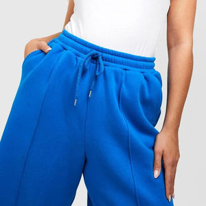 Vente en gros Streetwear Jogger Pantalon de survêtement Baggy Pantalon de survêtement ample jambe large avec fentes latérales Pantalon de survêtement évasé pour femmes - Product Image 2