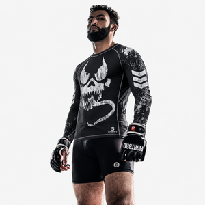 SINEWY Rashguard de MMA pour Homme, Coupe Ajustée, Manches Longues, Impression par Sublimation, Évacuation de l'Humidité, Vêtement de Sport - Product Image 1