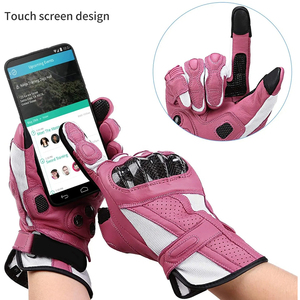 Guantes de Motociclismo Deportivos Unisex de Cuero de Alta Calidad con Pantalla Táctil Completa, Diseño Nuevo y Moderno con tu Propio Logotipo - Product Image 4