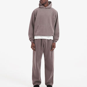 <b>Wholesale</b> Hot Selling Custom Men Winter Tracksuit Cotton Fleece Regular Fit <b>Flared</b> <b>Sweatpants</b> Hoodie Sets Breathable Quick Solid - Product Image 6