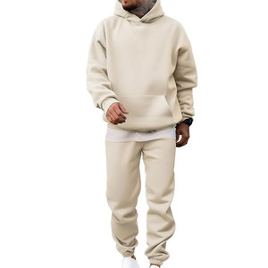 Conjunto Deportivo Profesional de Otoño Invierno para Hombre, Corte Regular, Color Sólido, con Capucha, 100% Algodón, Sudadera con Capucha y Pantalones Deportivos de Moda Hip Hop - Product Image 4